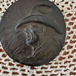 Mike McFarland Bronze Cowboy Medallion Limited Edition 150/150 Western Art